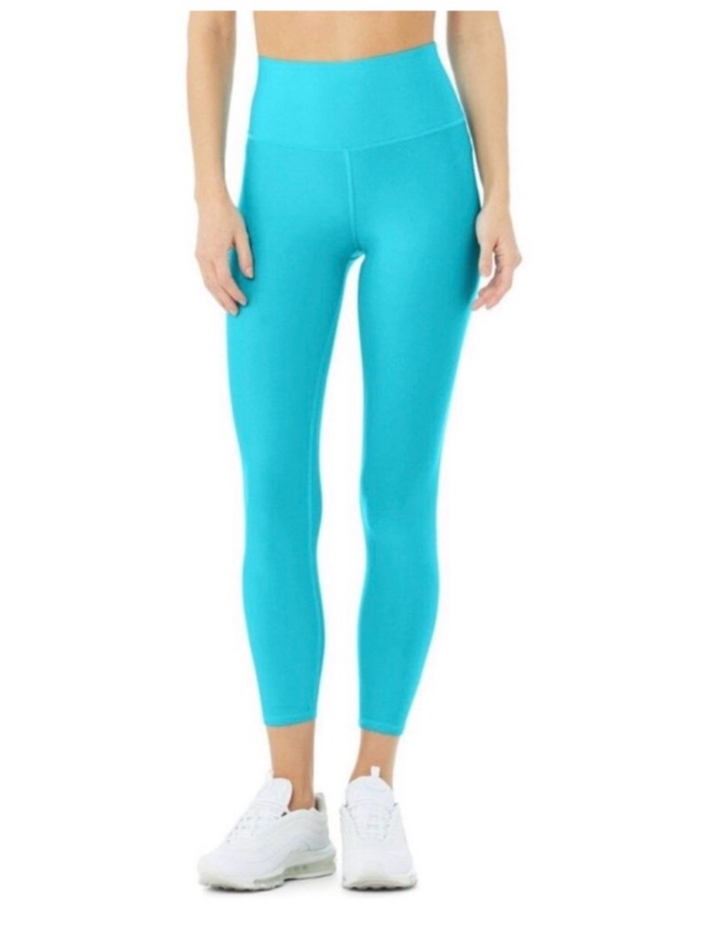 ALO’s airlift high rise leggings in aqua -medium - like new